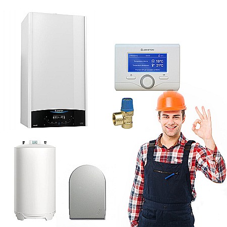 Pachet CENTRALA TERMICA PE GAZ ARISTON CLAS ONE SYSTEM 24 KW CU BOILER 200L [0]