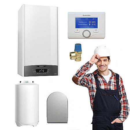 Pachet CENTRALA TERMICA PE GAZ ARISTON CLAS ONE SYSTEM 35 KW CU BOILER 160L [0]