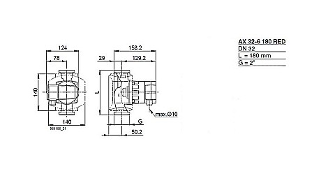 POMPA CIRCULATIE ELECTRONICA BIRAL COMPAX 32-6 180 RED R 2 180MM 230V ROTOR UMED PENTRU INSTALATII INCALZIRE [2]