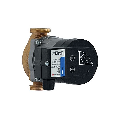 Pompe recirculare incalzire si apa calda - POMPA ELECTRONICA RECIRCULARE BIRAL COMPAX 20-6 150 BLUE R 11/4 150MM 230V APA CALDA CONSUM PROTECTIE MOTOR SI AFISARE CONSUM PUTERE