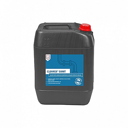 Solutii intretinere instalatii - CLEANEX SANIT 10 KG SOLUTIE PE BAZA DE CLOR PENTRU IGIENIZAREA ELEMENTELOR DE INSTALATII PENTRU APE MENAJERE LBXCLSAN10