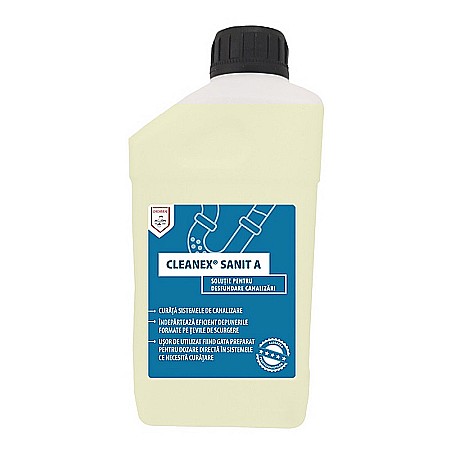 Solutii intretinere instalatii - CLEANEX SANIT A 1.2 KG SOLUTIE DESFUNDARE SI IGIENIZARE CANALIZARI LBXCLSANA01
