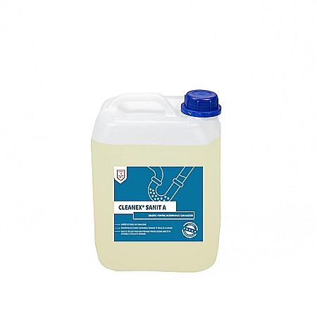Solutii intretinere instalatii - CLEANEX SANIT A 5 KG SOLUTIE DESFUNDARE SI IGIENIZARE CANALIZARI LBXCLSANA5