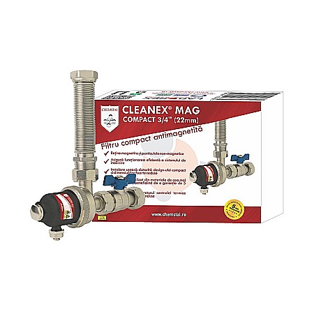 Termice - CLEANEX MAG COMPACT 3/4 (22MM) FILTRU ANTIMAGNETITA COMPACT PENTRU INSTALTIA TERMICA LBXMCOM022