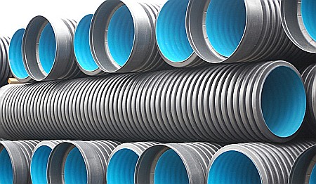Teava corugata si fitinguri pentru canalizare - Teava corugata SN4 630 (interior530) pentru canalizare pvc 1m/buc