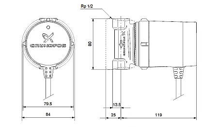POMPA RECIRCULARE GRUNDFOS UP 15-14 B PM 97916771 [2]