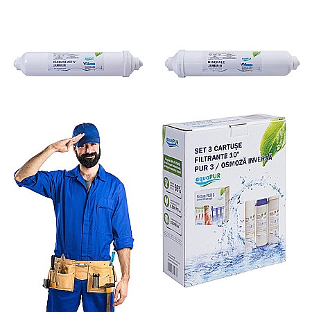 Accesorii consumabile osmoza inversa - Pachet cartuse consumabile pentru osmoza inversa Aquapur Valhoh Valrom