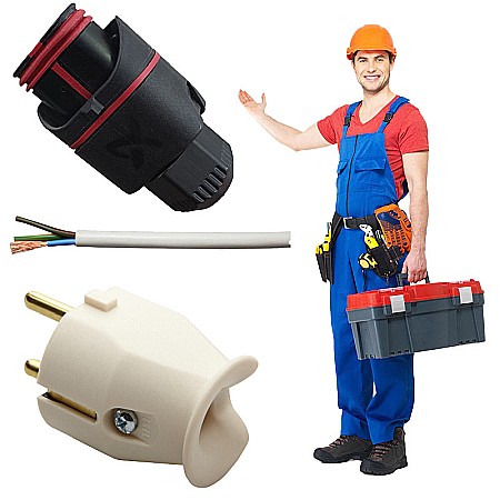 Pompe recirculare incalzire si apa calda - PACHET MUFA POMPA GRUNDFOS ALIMENTARE ELECTRICA COMPLET CU CABLU SI STECHER