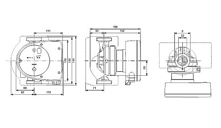 POMPA RECIRCULARE GRUNDFOS MAGNA1 32-40 N 180 CORP INOX 99221253 [2]