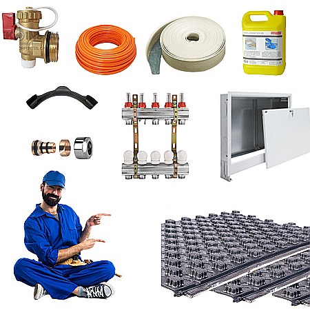 PACHET incalzire in pardoseala 100MP cu grup pompare Ekoinstal [0]