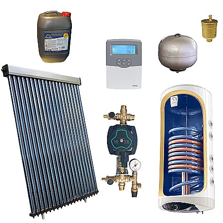 Kituri panouri solare apa calda - KIT PANOU SOLAR APA CALDA PRESURIZAT 3P CONFORT CU BOILER CU DOUA SERPENTINE 150L PANOSOL C.203