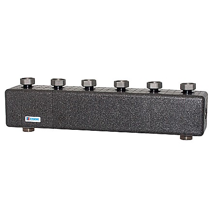 Accesorii camera tehnica distribuitoare butelii de egalizare vane mixare - BUTELIE DE EGALIZARE TERMOIZOLATA PENTRU 3 GRUPURI DE CIRCULATIE CU SEPARATOR HIDRAULIC GMA531 ESBE 6600 1700