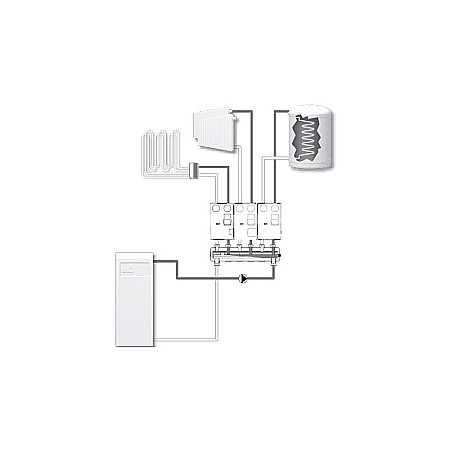 DISTRIBUITOR COLECTOR TERMOIZOLANT PENTRU 3 GRUPURI DE CIRCULATIE GMA431 ESBE 6600 1300 [2]