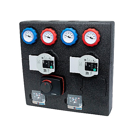 Accesorii camera tehnica distribuitoare butelii de egalizare vane mixare - GRUP DE CIRCULATIE DUBLU CU DISTRIBUITOR INCORPORAT DDA111-25 ESBE 6131 0100