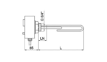 REZISTENTA ELECTRICA REGULUS 3KW CU TERMOSTAT 11/2 L450MM CU TERMINAL NEINCALZIT 15169 [1]