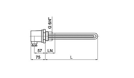 REZISTENTA ELECTRICA REGULUS 9KW 11/2 L380MM CU TERMINAL NEINCALZIT 100MM 8940 [1]