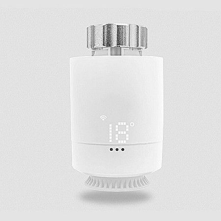 Casa inteligenta - Cap termostatic inteligent Homplex HTRV23 Wi-Fi pentru robinet radiator – control prin aplicație, programare zilnică
