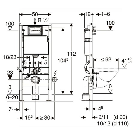 REZERVOR WC INGROPAT GEBERIT UP100DELTA 45812821 [1]