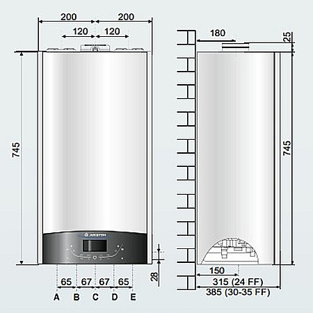 CENTRALA TERMICA PE GAZ IN CONDENSATIE ARISTON GENUS ONE+ SYSTEM 35 KIT EVACUARE INCLUS NUMAI INCALZIRE [5]
