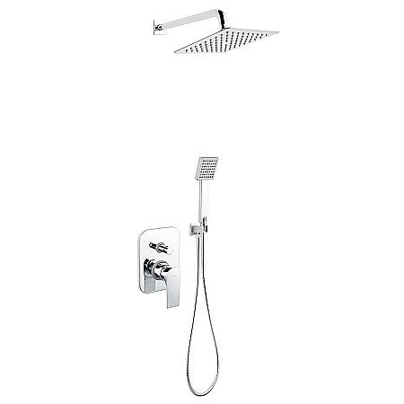 Seturi baterii baie - BATERIE DUS INCASTRAT CU ACCESORII SQUARE BAQ7P-SET1-S FERRO