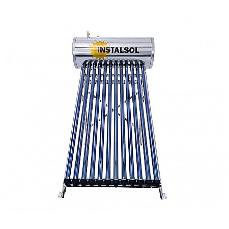 Panouri solare apa calda - SISTEM PRESURIZAT PANOU SOLAR CU 12 TUBURI VIDATE SI BOILER 120L CU SUPORT + CONTROLER SOLAR TK7Y INSTASOL