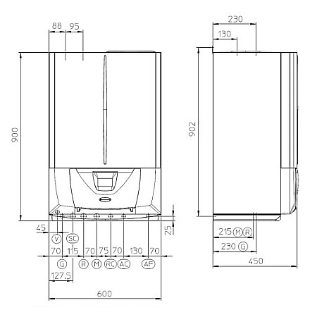 CENTRALA TERMICA PE GAZ IN CONDENSATIE IMMERGAS VICTRIX ZEUS SUPERIOR 25KW + BOILER DE 54 L KIT EVACUARE INCLUS [4]