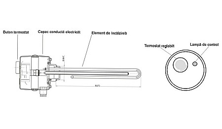 REZISTENTA ELECTRICA DRAZICE 2KW 230V CU FILET 11/2 2110311 [2]