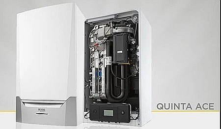 CENTRALA TERMICA PE GAZ IN CONDENSATIE REMEHA QUINTA ACE 45 PL DOAR INCALZIRE FARA VANA CU 3 CAI KIT EVACUARE INCLUS [3]