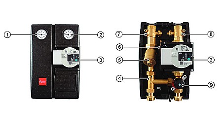 GRUP DE POMPARE REGULUS CU VANA 3 CAI MIXARE FARA SERVOMOTOR CU POMPA WILO PARA 25-8 CSE 2 MIX-BP F 17917 [2]