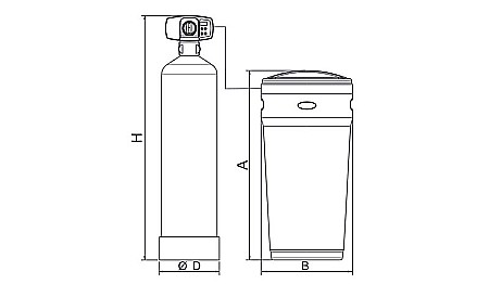 Statie dedurizare apa Soft 10 Simplex Q=0,8 mc/h cu by-bass AQUA09111010008 Aquapur Valhoh Valrom [7]