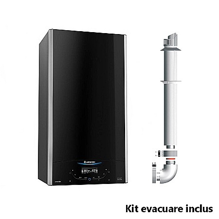 Centrale termice gaz - CENTRALA TERMICA PE GAZ ARISTON ALTEAS ONE+ NET 35 KW SENSYS HD NEGRU IN CONDENSATIE KIT EVACUARE INCLUS 3301773