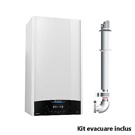 Centrale termice gaz - CENTRALA TERMICA PE GAZ ARISTON GENUS ONE+ WIFI 35 KW COMBI IN CONDENSATIE KIT EVACUARE INCLUS 3301779