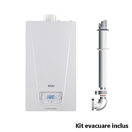 Centrale termice gaz - CENTRALA TERMICA PE GAZ IN CONDENSATIE BAXI LUNA CLASSIC 28 INT-B KIT EVACUARE INCLUS