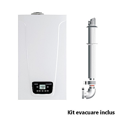 Termice - CENTRALA TERMICA PE GAZ IN CONDENSATIE BAXI LUNA DUO-TEC 33 E KIT EVACUARE INCLUS