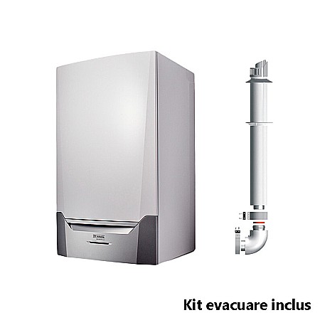 Termice - CENTRALA TERMICA PE GAZ IN CONDENSATIE REMEHA QUINTA ACE 115 BL DOAR INCALZIRE FARA VANA CU 3 CAI KIT EVACUARE INCLUS