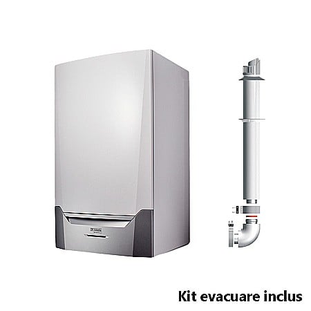 Centrale termice gaz - CENTRALA TERMICA PE GAZ IN CONDENSATIE REMEHA QUINTA ACE 115 PL DOAR INCALZIRE FARA VANA CU 3 CAI KIT EVACUARE INCLUS