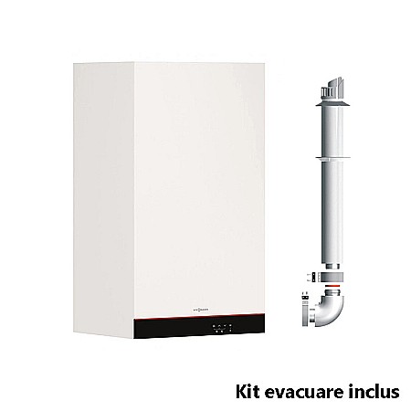 Centrale termice gaz - CENTRALA TERMICA PE GAZ IN CONDENSATIE VIESSMANN VITODENS 100-W 32KW WIFI KIT EVACUARE INCLUS