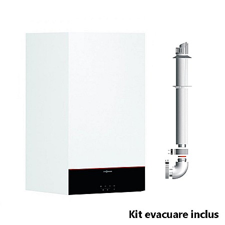 Centrale termice gaz - CENTRALA TERMICA PE GAZ IN CONDENSATIE VIESSMANN VITODENS 111-W 32KW CU BOILER INCORPORAT 46L WIFI KIT EVACUARE INCLUS
