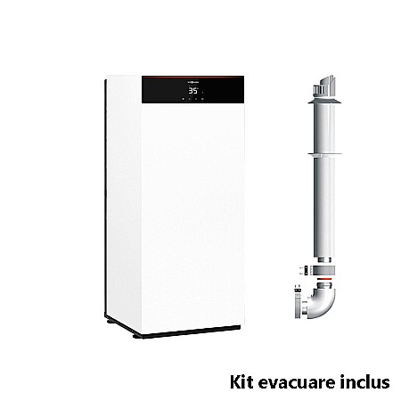 Termice - CENTRALA TERMICA PE GAZ IN CONDENSATIE VIESSMANN VITODENS 111-F 25KW CU BOILER INCORPORAT 100L WIFI KIT EVACUARE INCLUS