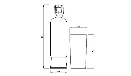 Statie tratare apa MIX 37 Simplex Q=1,4 MC/H cu by-bass AQUA09100037014 Aquapur Valhoh Valrom [6]