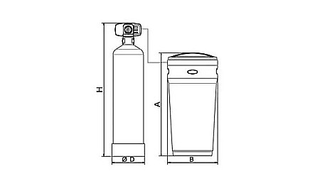 Statie dedurizare apa Soft 25 Simplex Q=2,0 MC/H cu by-bass AQUA09111025020 Aquapur Valhoh Valrom [5]