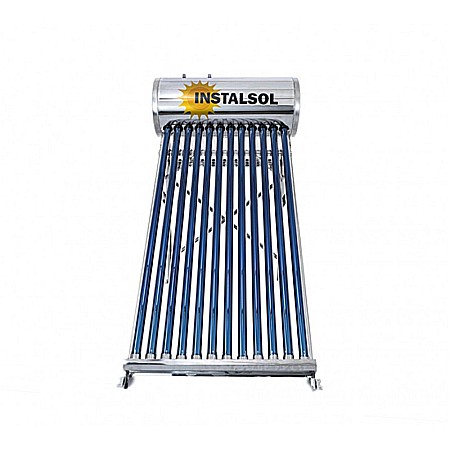 PANOU SOLAR PRESURIZAT INSTALSOL 15 TUBURI VIDATE HEAT PIPE CU BOILER 150 L SI SUPORT FIXARE [0]