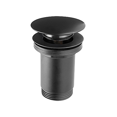 Obiecte Sanitare - VENTIL LAVOAR CLICK CLACK CU PREAPLIN ROTONDO NEGRU S285-BL-B FERRO