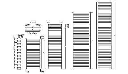 RADIATOR DE BAIE DREPT RADOX SCALA N 600X800 [3]
