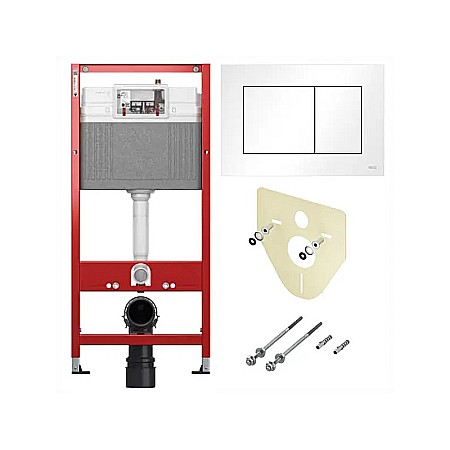 Rezervoare, rame WC incastrate si clapete - REZERVOR WC INCASTRAT TECEBASE  50X112CM CLAPETA DE ACTIONARE TECE NOW ALBA SI SISTEM DE FIXARE INCLUSE 9400413