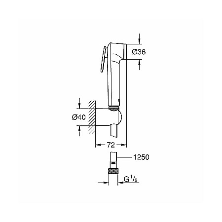 SET DUS IGIENIC SUPORT + FURTUN + TEMPESTA F TRIGGER GROHE 27513001 [2]