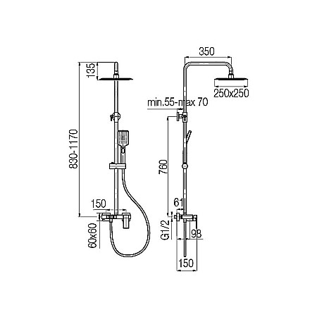 SET DUS PARA + FURTUN + SUPORT PARA CROM ARS VALVEX 2420150 [1]