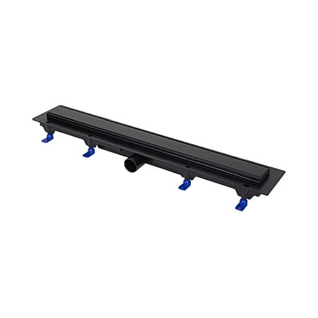 Rigola de dus - RIGOLA DUS LIV 650MM GRILA SANDARD/CUSTOM RAMA PLASTIC NEGRU MAT 675024