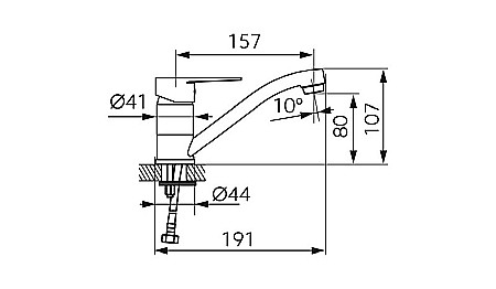 BATERIE LAVOAR FERRO RITTO BTR2ABL CU PIPA MOBILA NEGRU MAT [1]