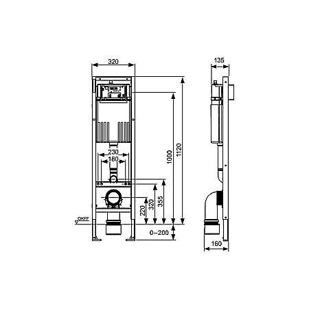 MODUL WC REZERVOR INCASTRAT L320MM X H1120 MM TECEBASE 9400440 [1]